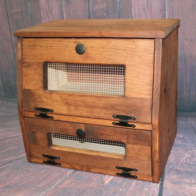 Rustic Vegetable Bin Potato Storage Cupboard Primitive Kitchen 