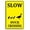 Color 3253, variant on Slow Cat Crossing Sign Aluminum Black on Yellow Wall Decor for Home Cafes Office Pubs Club Indoor Outdoor 8X12inch/Tin Sign
