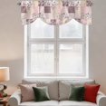 thumbnail image 3 of Tie Up Valances for Windows, Boho Spring Floral Adjustable Valance Curtains Window Treatment for Living Room, Vintage Flowers Patchwork Plaid Pink Rod Pocket Kitchen Curtains & Drapes 42x18 Inch, 3 of 9