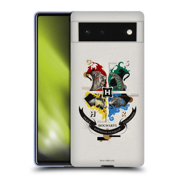 Head Case Designs Officially Licensed Harry Potter Deathly Hallows XXVII Hogwarts Soft Gel Case Compatible with Google Pixel 6