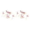 thumbnail image 3 of Sonducket 4 piezas de peinetas de flores para boda, conjunto de tocados de decoración, tocado elegante elegante para niñas, hermoso tocado de Type2 NO2, 3 of 6
