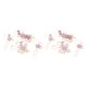 thumbnail image 3 of Sonducket 4 piezas de peinetas de flores para boda, conjunto de tocados para mujer, hermoso tocado nupcial, accesorio de joyería de moda Violeta 2piezas, 3 of 6
