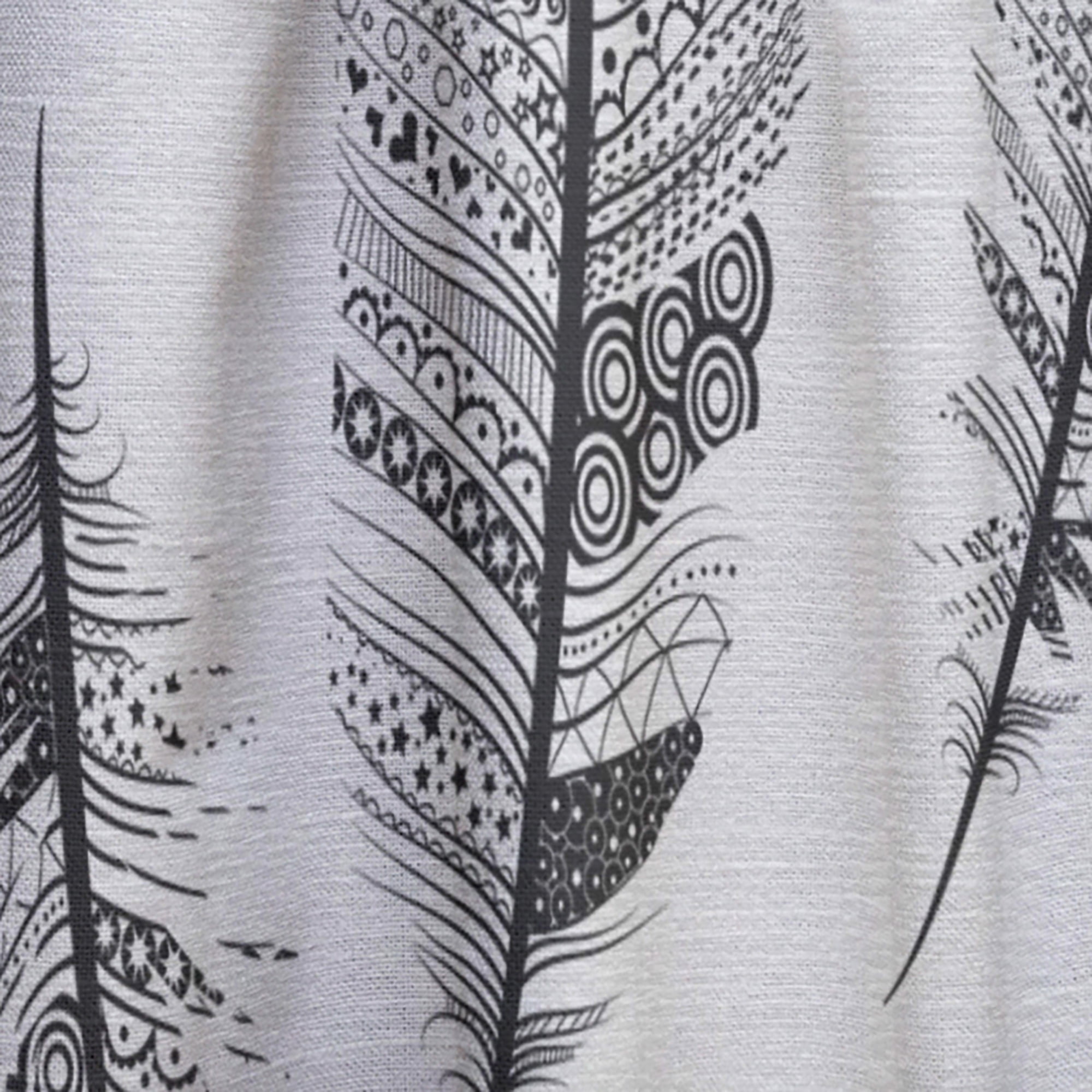 Designart 'Bird Feathers XXVIII' Vintage Curtain Panel