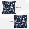 thumbnail image 4 of LNWH Cartoon Seamless Blue Vines Throw Pillow Covers, Square Soft Linen Decorative Pillow Cases, 18"x18", 4 of 8