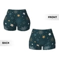 thumbnail image 6 of Yiaed Christmas Snowflake Print Women's Athletic Shorts Running Shorts Sporty Short High Waisted Elastic Workout Shorts for Yoga Gym Running & Sports -Medium, 6 of 8
