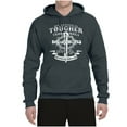 thumbnail image 2 of Wild Bobby, My Savior Is Tougher Than Nails Revelation 1:18, Inspirational Christian, Unisex Graphic Hoodie Sweatshirt, Charcoal, 3X-Large, 2 of 5