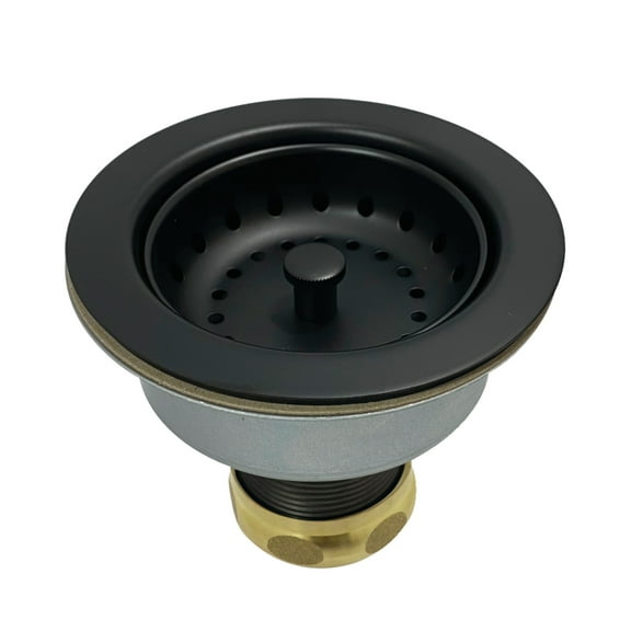 Kingston Brass K112MB Tacoma Kithchen Sink Basket Strainer in Matte Black