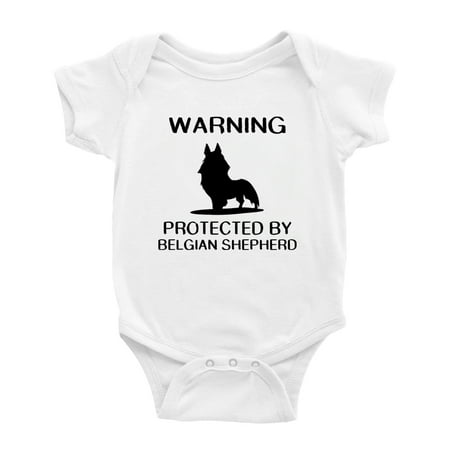 

Warning: Protected by A Belgian Shepherd Dog Funny Baby Rompers Baby Clothes (White 18-24 Months)