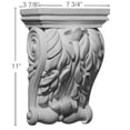 thumbnail image 2 of Ekena Millwork 7 3/4"W x 3 7/8"D x 11"H Leaf Corbel, 2 of 5