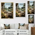 thumbnail image 4 of Designart "Outdoor Dining Country Clubs painting I" Cityscapes Floater Framed Canvas Print, 4 of 7