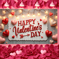 thumbnail image 6 of Red Theme Valentine's Banner Heart Shape Love Display Rose Decor Romantic Heart Backdrop for Valentine's Party Romantic Date Anniversary Celebration, 6 of 9