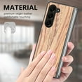thumbnail image 5 of Nalacover for Samsung Galaxy Z Fold 5 Case, Wooden Patterned Shockproof Luxury Folded Anti-Scratch Camera & Screen Raised Protection Phone Cover for Samsung Z Z Fold5 2023,
Catalpa Wood, 5 of 9