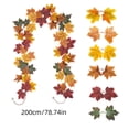 Artificial Fall Maple Leaf Garland, Multi-Color Autumn Foliage Vine ...