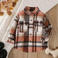 thumbnail image 2 of Plebaso Kids Boys Girls Shirt Jacket Plaid Long Sleeve Button Long Sleeved Coat Baby Fall Winter Clothes, 2 of 4
