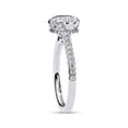 thumbnail image 3 of IGI Certified Lab Grown Diamond Engagement Ring | Center 8.5MM Cushion Cut 4 Prong Solitaire Hidden Halo Wedding Rings For Women In 14k Solid White Gold | F-G, VS-SI Quality (3.40 Ctw) Ring Size-8, 3 of 7