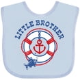 thumbnail image 3 of Inktastic Nautical Little Brother Boys Baby Bib, 3 of 4