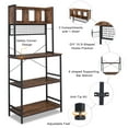 Ktaxon 69.3" 5Tier Kitchen Bakers Rack with 10 Hooks, Industrial