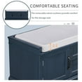thumbnail image 4 of Bellemave Entry Storage Bench with Cushion, Shoe Bench with 2 Drawers and 2 Cabinets, Wooden Organizer Storage Bench for Entry/Bedroom/Closet/ Living Room/Hallway（Antique Navy）, 4 of 7