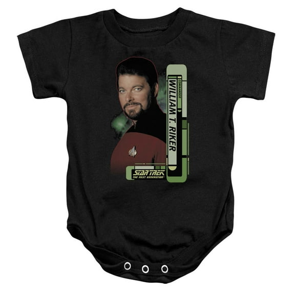 Star Trek Riker Infant Baby Romper Black
