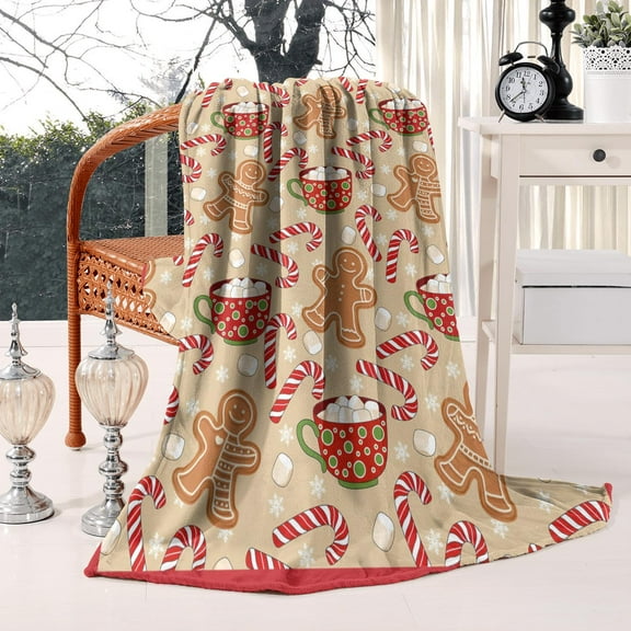 Christmas Blanket Santa Claus Deer Flannel Throw Blanket Soft Plush Snowman Blanket for Couch Sofa Bed Merry Christmas Home Decor 50x60”