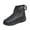Black, variant on EKVAHL Women's Orthopedic Ankle Boots, Leather Snow Booties Walking Shoes, Arch Support Front Zip Warm Fleece Lined Outdoor Commute Daily Shoes Red