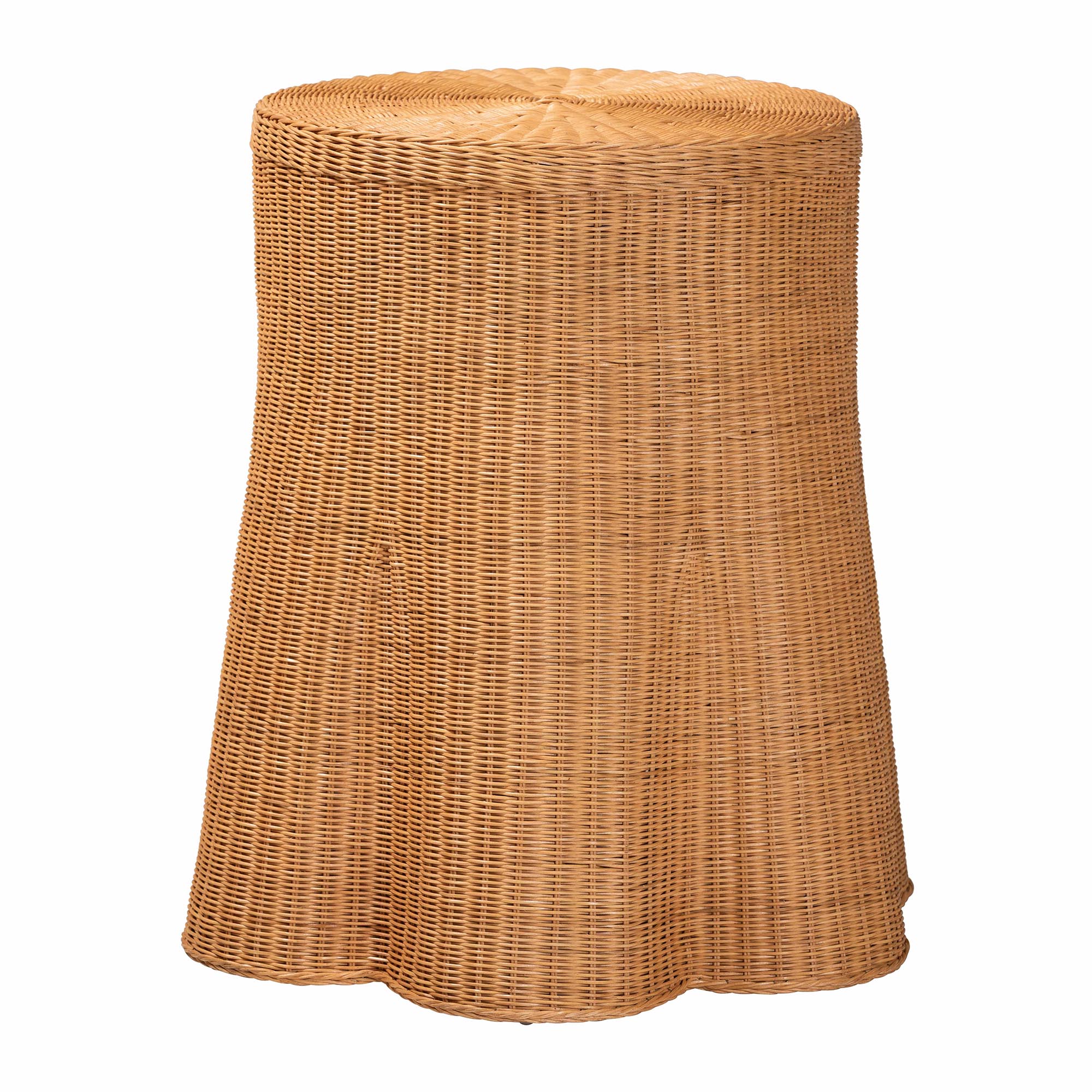bali & pari pari Boho Console Table, Round, Light Honey