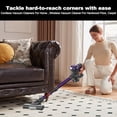 thumbnail image 4 of FUNCCUBE Aspiradora inalámbrica, aspiradora de mano para el hogar, resistente a enredos, hasta 50 minutos de autonomía, potente succión, recargable, ligera, portátil, versátil para alfombras, suelos, 4 of 5