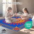 thumbnail image 4 of ODIKA 6'x9' Machine Washable Non-Slip Area Rug, Sunburst Crochet Hook Kit Traditional Embroidery Artwork High Traffic Rug, Blue, 643165, 4 of 5