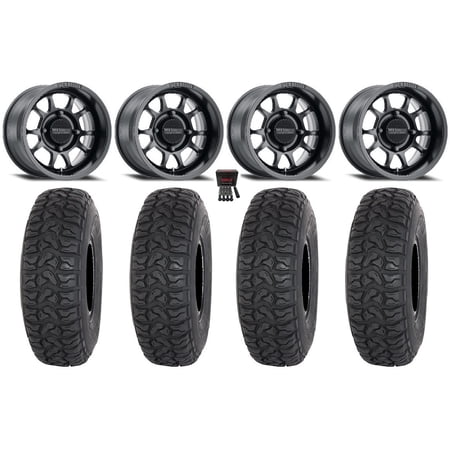 Method 409 15 Wheels Black (4+3) 33 Chicane LT Tires Polaris RZR XP 1000 / PRO XP / Ranger XP 900/1000