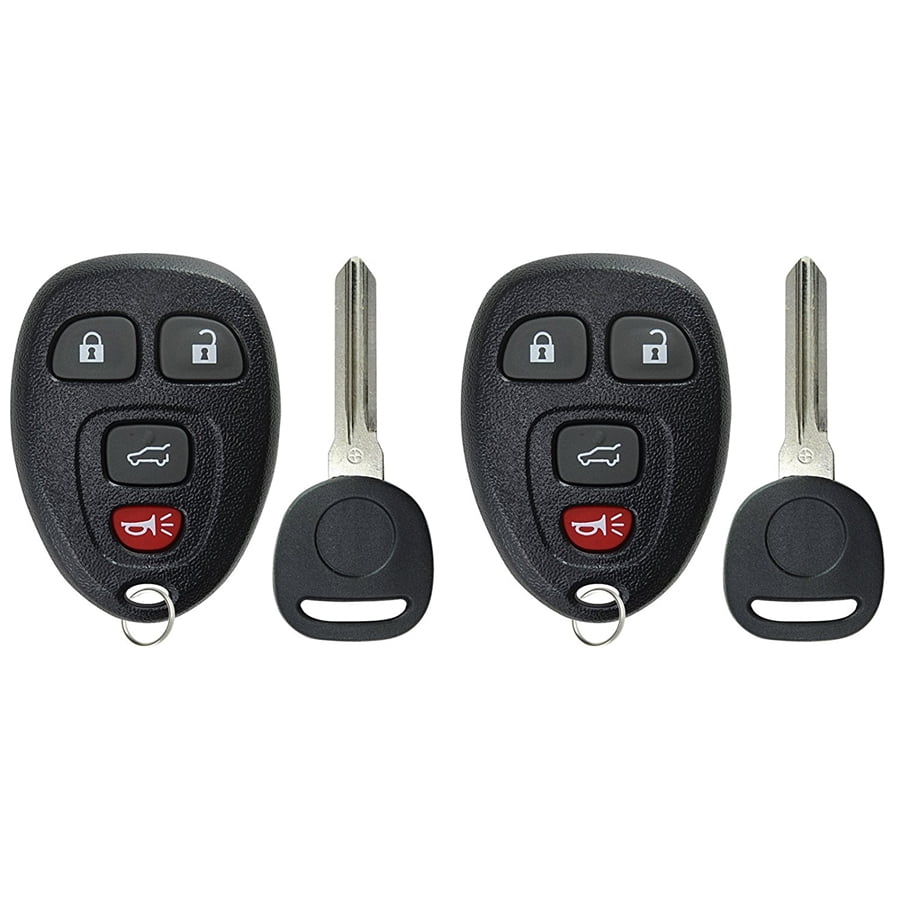 Keyless2Go Keyless Entry Car Key Replacement for Vehicles That Use 4 Button 15912859 OUC60270 OUC60221 Self-programming 