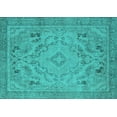 thumbnail image 1 of Ahgly Company Indoor Rectangle Oriental Turquoise Blue Industrial Area Rugs, 5' x 8', 1 of 4