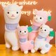 thumbnail image 2 of 30-70cm Cute Alpaca Plush Toys / Alpaca Pillows with Scarves / Children's Holiday Giftswhite45cm Deng Xun unisex, 2 of 2