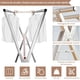 thumbnail image 5 of BNFU Tendedero Plegable para Ropa, 1.6m Tendedero Plegable Retráctil, Soporte de Secador para Ropa Retráctil para Interior y Exterior,Tubería Reforzada,Portátil Tendedero Ajustable con 32 Ganchos, 5 of 9