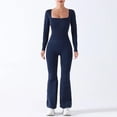 thumbnail image 1 of Mono de deportes nuevos para mujer, pantalones acampanados para Fitness, traje de Yoga de una pieza, trajes de gimnasio y baile, conjunto de ropa deportiva para entrenamiento, 1 of 5