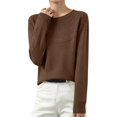 thumbnail image 6 of Knit Sweater for Women Long Sleeve Crew Neck Cute Sweaters Dressy Causal Loose Hollow Warm Soft Cozy Tunic Pullover,XL, 6 of 6