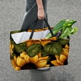 thumbnail image 7 of Sunflower seamless printing Premium Oxford Cloth Shopping Bags: Reusable, Foldable, and Spacious - Ideal Laundry Basket, Picnic Basket, and Laundry Bag, 7 of 7