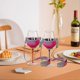 thumbnail image 3 of Pink Hanging Wine Glass Holder Set of 4 for Party Decor, Christmas Wedding Cup Storage Rack with Hooks, 3 of 5