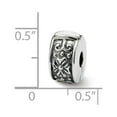 thumbnail image 3 of Fancy Bead White Sterling Silver Gripper 11.82 mm 5.45 Reflections Hinged Floral Clip Bead, 3 of 3