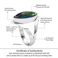 thumbnail image 6 of Natural Mohave Azurite Women Jewelry 925 Sterling Silver Ring, 6 of 10