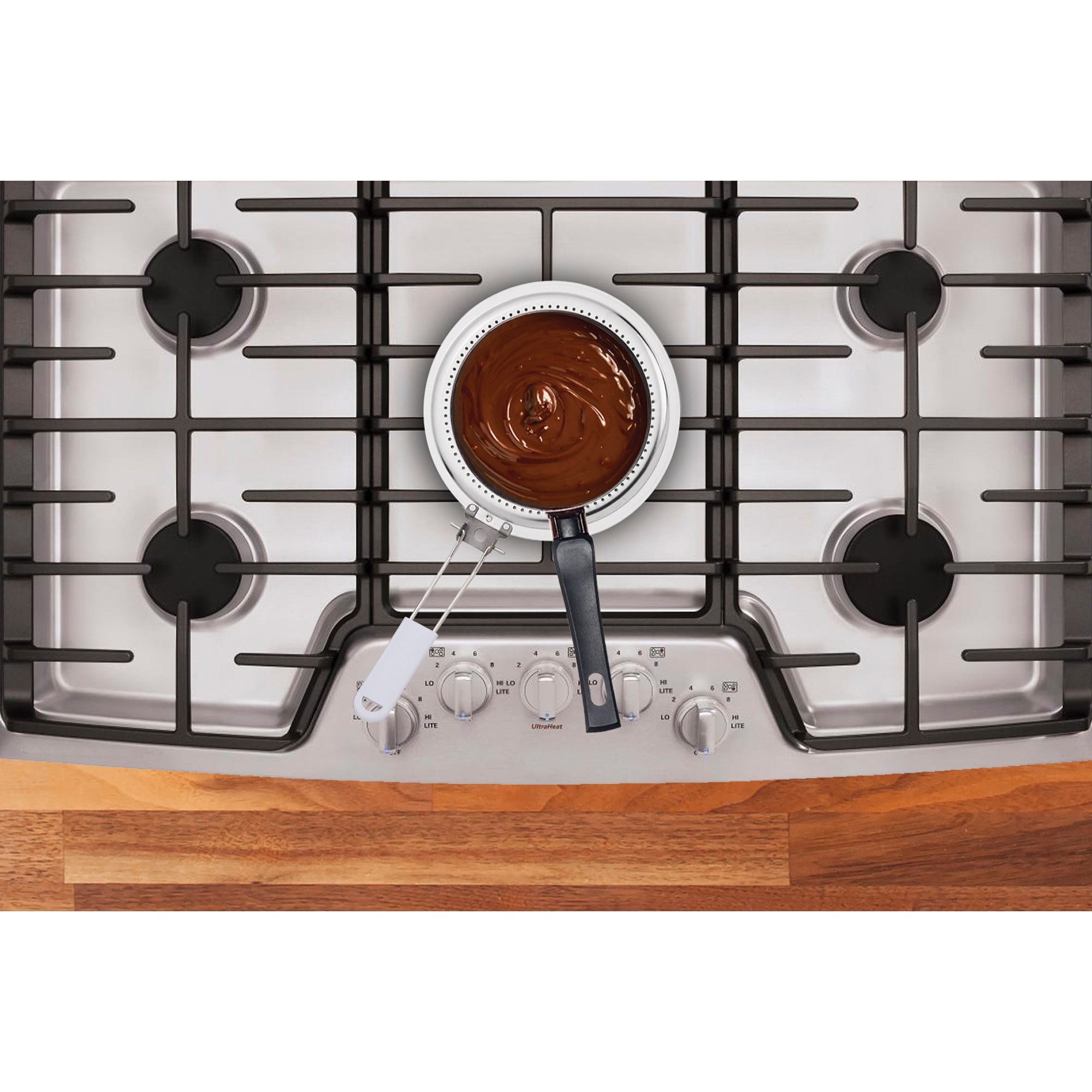 HIC Kitchen Heat Diffuser Reducer Flame Guard Simmer Plate, Stainless Steel, Set of 2