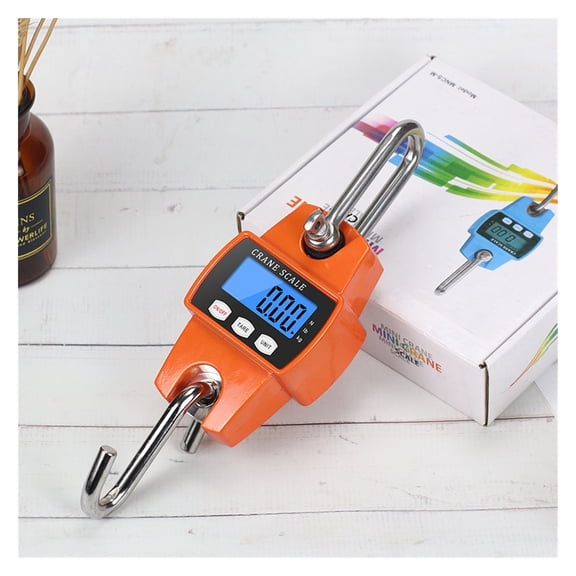 300kg Crane Scales Industrial Scale Electronic Mini Metal Hook Hanging Scale Portable Hook Digital Weighing Scale Steelyard ,Easy Use