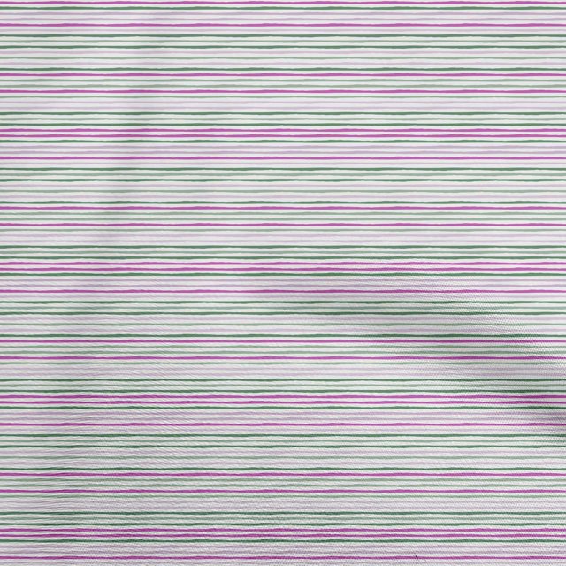 oneOone Popeline de Coton Magenta Tissu à Rayures Matière de Robe Tissu Imprimé Tissu au Mètre 42 Pouces de Large