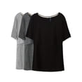 thumbnail image 2 of QJUHUNG T-shirts de Maternité Unis pour Femmes 3 Pcs T-shirts d'Allaitement à Manches Courtes pour l'Été, 2 of 7
