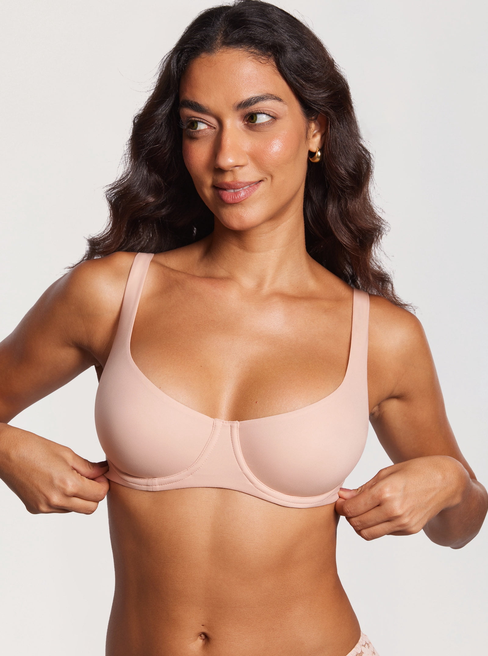 Women's Unlined Balconette Bra Underwire Supportive Plus Size Bras