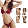 thumbnail image 4 of Conjunto de lencería, sujetador de encaje triangular para mujer, sujetador de encaje, braguita de dos piezas, el mejor de su clase, 4 of 6