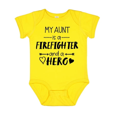 

Inktastic My Aunt is a Firefighter and a Hero Gift Baby Boy or Baby Girl Bodysuit