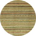 thumbnail image 1 of Ahgly Company Indoor Round Abstract Metallic Gold Abstract Area Rugs, 5' Round, 1 of 6