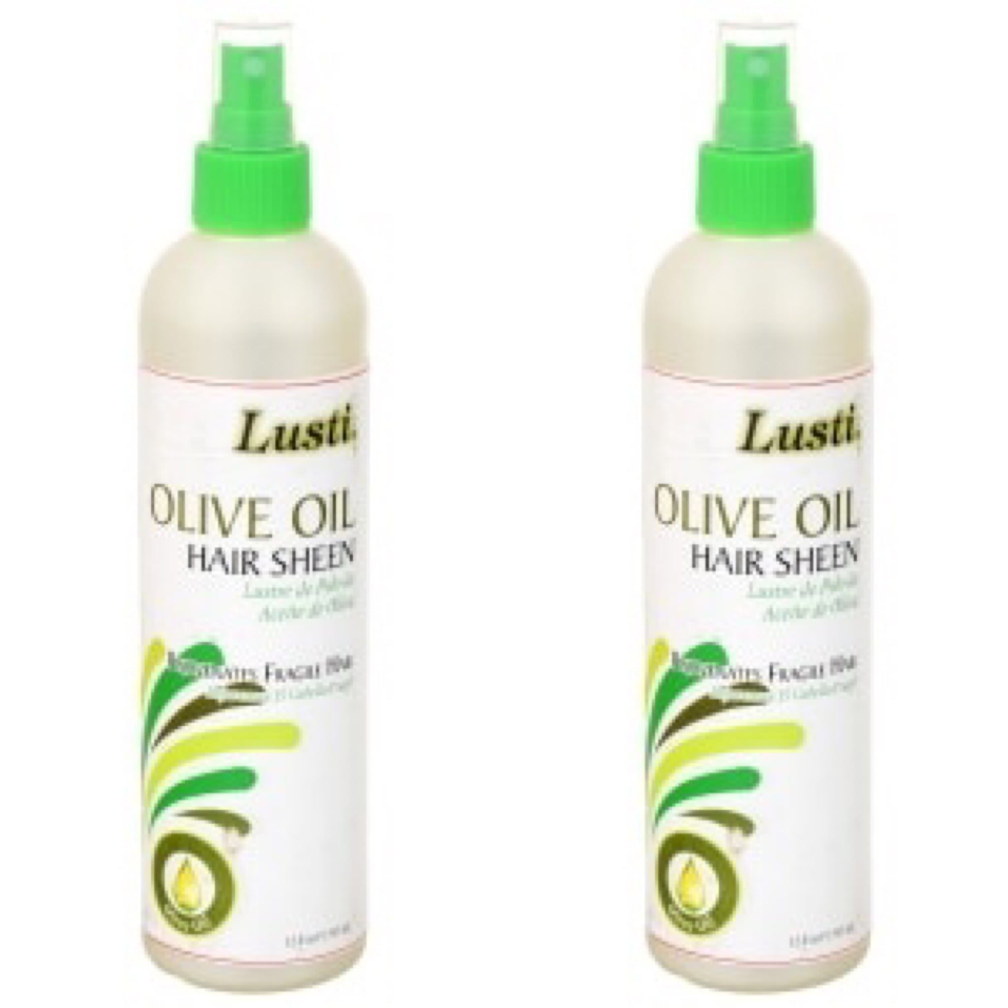2 Lusti Olive Oil Hair Sheen Spray For Fragile Hair 12 oz Each