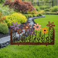 thumbnail image 3 of 1 pieza de decoración de estaca de jardín de arte de hierro con diseño floral colorido, para valla de patio y decoración de patio, Día de la Independencia de Halloween, Navidad, suelo de flores, 3 of 5