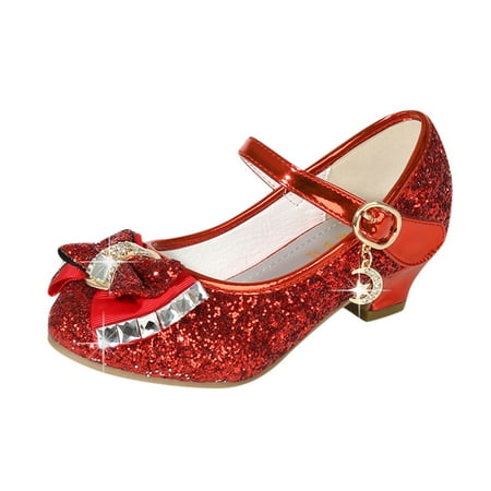 

Kids Baby Girls Pearl Bling Bowknot Single Princess Shoes Sandals